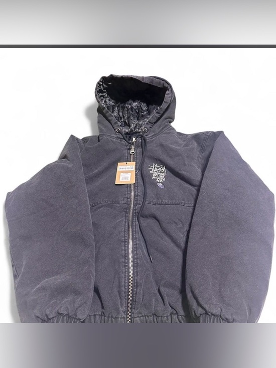 Stussy Other - Stüssy Black insulated Zip-Up Hooded Jacket